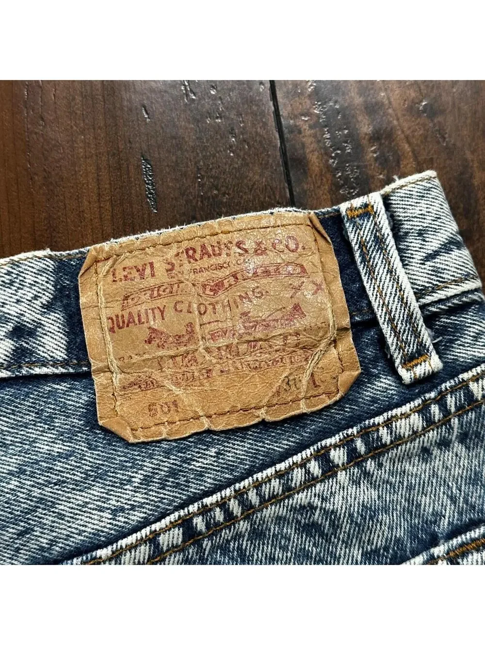 VTG 90s Levis 501 Button Fly 30x36 USA Tag Jeans Straight Acid Wash XX Act 27x32